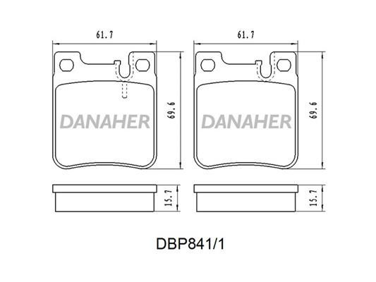 Danaher DBP841/1 Тормозные колодки дисковые, комплект DBP8411: Отличная цена - Купить в Польше на 2407.PL!