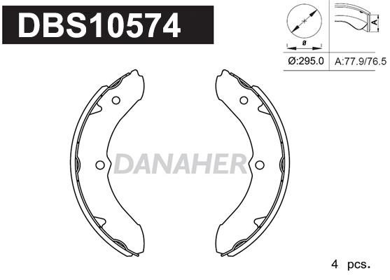 Danaher DBS10574 Колодки гальмівні барабанні, комплект DBS10574: Приваблива ціна - Купити у Польщі на 2407.PL!
