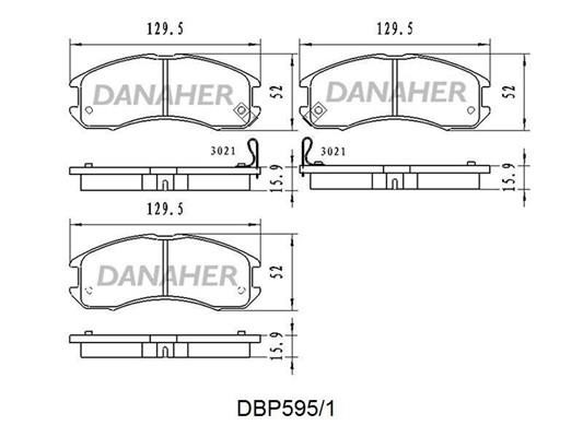 Danaher DBP595/1 Brake Pad Set, disc brake DBP5951: Buy near me in Poland at 2407.PL - Good price!