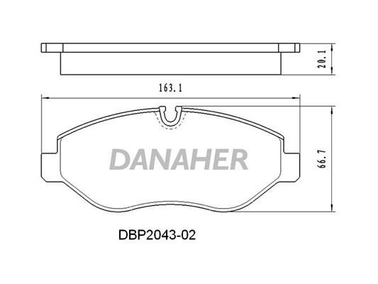 Danaher DBP2043-02 Klocki hamulcowe, zestaw DBP204302: Atrakcyjna cena w Polsce na 2407.PL - Zamów teraz!