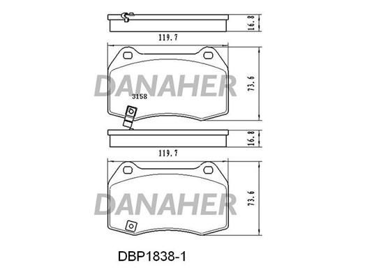 Danaher DBP1838/1 Тормозные колодки дисковые, комплект DBP18381: Отличная цена - Купить в Польше на 2407.PL!