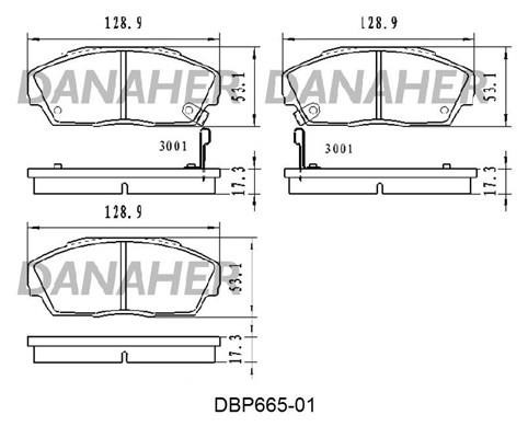 Danaher DBP665-01 Тормозные колодки дисковые, комплект DBP66501: Отличная цена - Купить в Польше на 2407.PL!