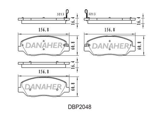 Danaher DBP2048 Тормозные колодки дисковые, комплект DBP2048: Отличная цена - Купить в Польше на 2407.PL!