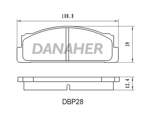 Danaher DBP28 Brake Pad Set, disc brake DBP28: Buy near me in Poland at 2407.PL - Good price!