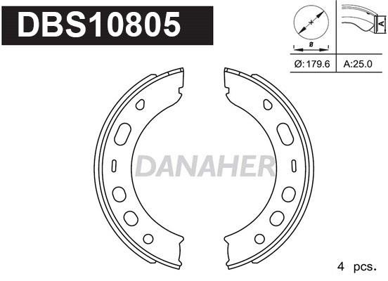 Danaher DBS10805 Parking brake shoes DBS10805: Buy near me in Poland at 2407.PL - Good price!