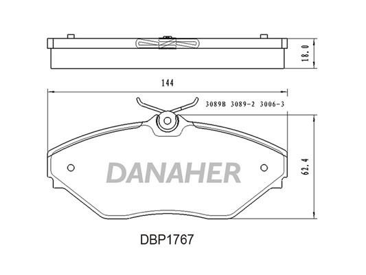 Danaher DBP1767 Klocki hamulcowe, zestaw DBP1767: Dobra cena w Polsce na 2407.PL - Kup Teraz!