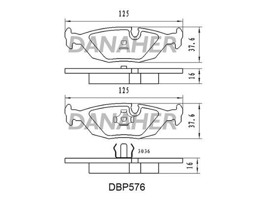 Danaher DBP576 Тормозные колодки дисковые, комплект DBP576: Купить в Польше - Отличная цена на 2407.PL!