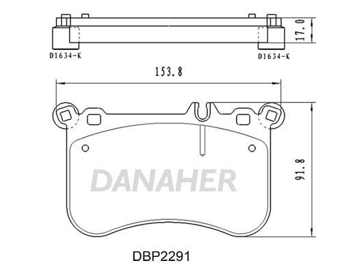 Danaher DBP2291 Brake Pad Set, disc brake DBP2291: Buy near me in Poland at 2407.PL - Good price!