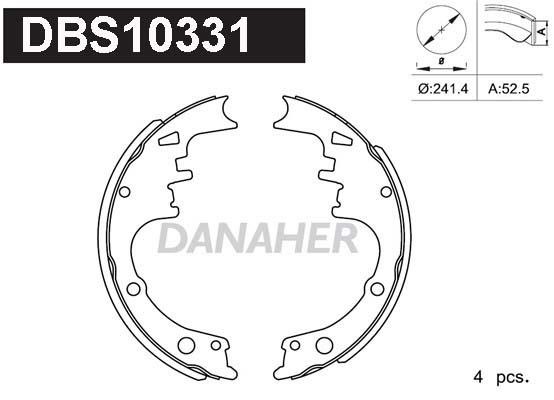 Danaher DBS10331 Brake shoe set DBS10331: Buy near me in Poland at 2407.PL - Good price!