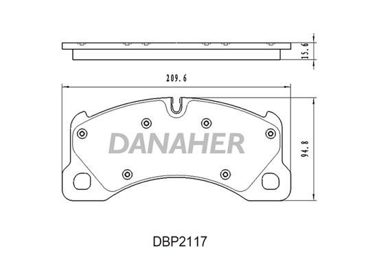 Danaher DBP2117 Brake Pad Set, disc brake DBP2117: Buy near me in Poland at 2407.PL - Good price!