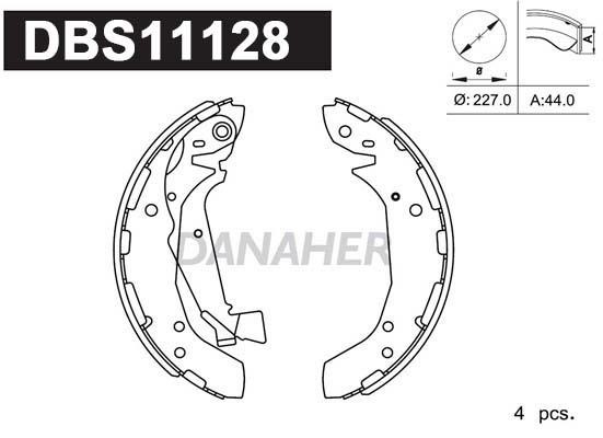Danaher DBS11128 Brake shoe set DBS11128: Buy near me in Poland at 2407.PL - Good price!