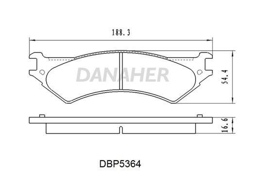 Danaher DBP5364 Гальмівні колодки задні, комплект DBP5364: Приваблива ціна - Купити у Польщі на 2407.PL!
