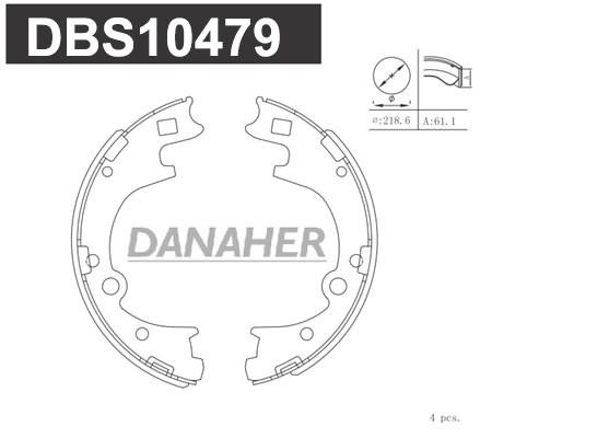 Danaher DBS10479 Bremsbackensatz DBS10479: Kaufen Sie zu einem guten Preis in Polen bei 2407.PL!