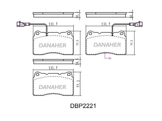 Danaher DBP2221 Klocki hamulcowe, zestaw DBP2221: Atrakcyjna cena w Polsce na 2407.PL - Zamów teraz!