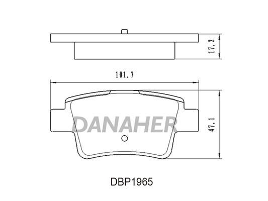 Danaher DBP1965 Гальмівні колодки, комплект DBP1965: Купити у Польщі - Добра ціна на 2407.PL!