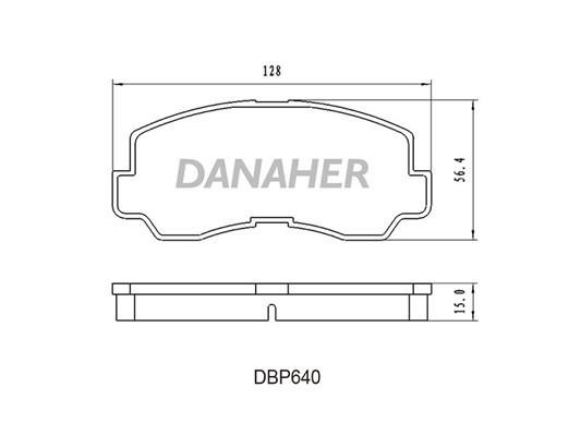 Danaher DBP640 Тормозные колодки дисковые, комплект DBP640: Отличная цена - Купить в Польше на 2407.PL!