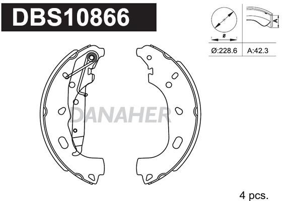 Danaher DBS10866 Brake shoe set DBS10866: Buy near me at 2407.PL in Poland at an Affordable price!