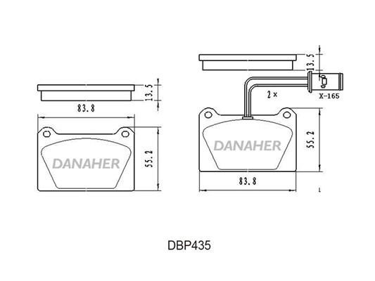 Danaher DBP435 Тормозные колодки дисковые, комплект DBP435: Отличная цена - Купить в Польше на 2407.PL!