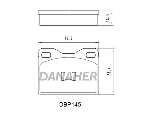 Danaher DBP145 Гальмівні колодки, комплект DBP145: Приваблива ціна - Купити у Польщі на 2407.PL!