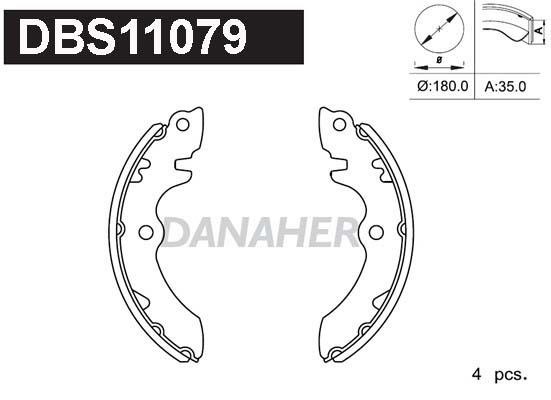 Danaher DBS11079 Brake shoe set DBS11079: Buy near me in Poland at 2407.PL - Good price!