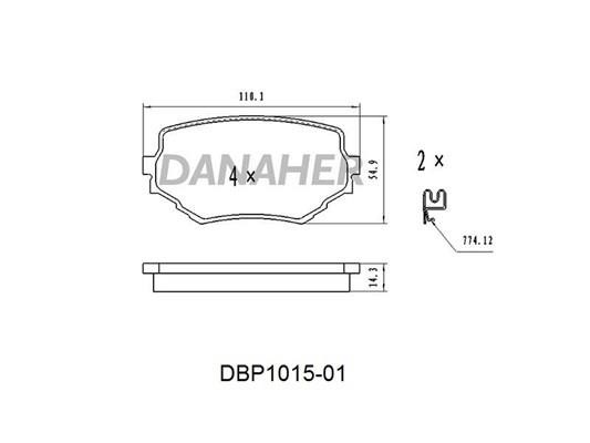 Danaher DBP1015-01 Тормозные колодки дисковые, комплект DBP101501: Отличная цена - Купить в Польше на 2407.PL!