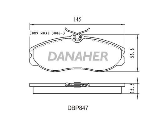 Danaher DBP847 Гальмівні колодки, комплект DBP847: Приваблива ціна - Купити у Польщі на 2407.PL!