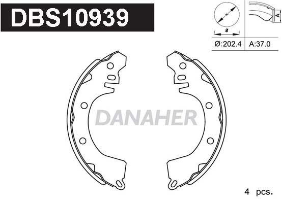 Danaher DBS10939 Brake shoe set DBS10939: Buy near me in Poland at 2407.PL - Good price!