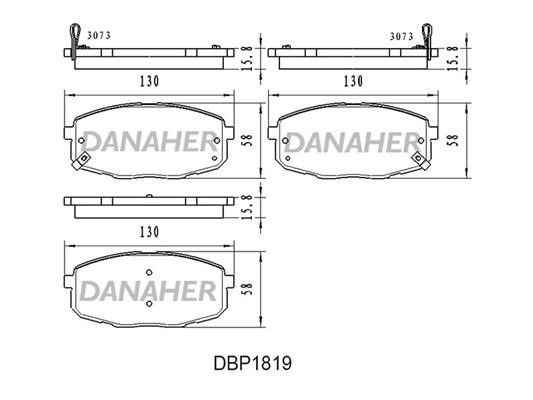 Danaher DBP1819 Тормозные колодки дисковые, комплект DBP1819: Отличная цена - Купить в Польше на 2407.PL!