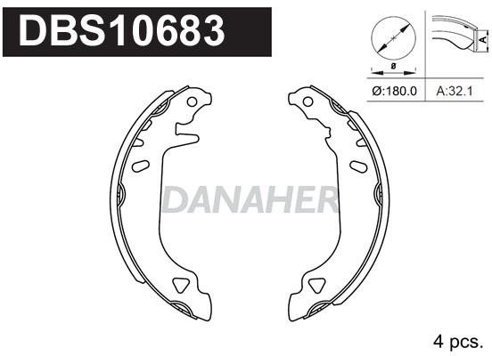 Danaher DBS10683 Колодки тормозные барабанные, комплект DBS10683: Отличная цена - Купить в Польше на 2407.PL!