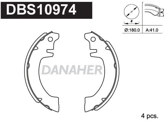 Danaher DBS10974 Brake shoe set DBS10974: Buy near me in Poland at 2407.PL - Good price!