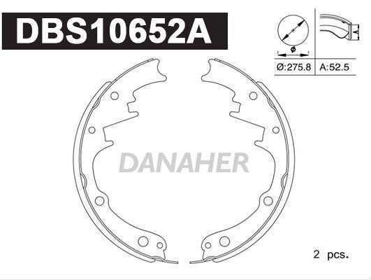 Danaher DBS10652A Колодки тормозные стояночного тормоза DBS10652A: Отличная цена - Купить в Польше на 2407.PL!