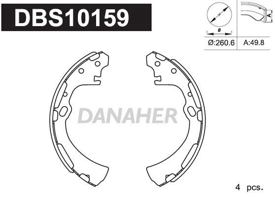 Danaher DBS10159 Brake shoe set DBS10159: Buy near me in Poland at 2407.PL - Good price!