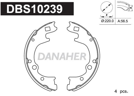 Danaher DBS10239 Колодки тормозные барабанные, комплект DBS10239: Отличная цена - Купить в Польше на 2407.PL!