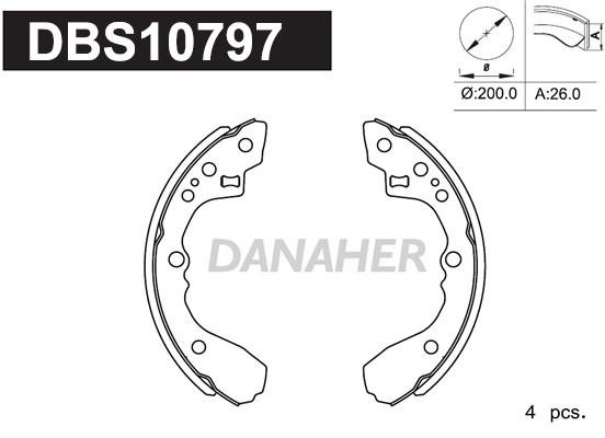 Danaher DBS10797 Brake shoe set DBS10797: Buy near me in Poland at 2407.PL - Good price!