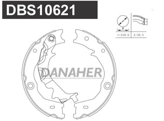 Danaher DBS10621 Колодки тормозные стояночного тормоза DBS10621: Отличная цена - Купить в Польше на 2407.PL!