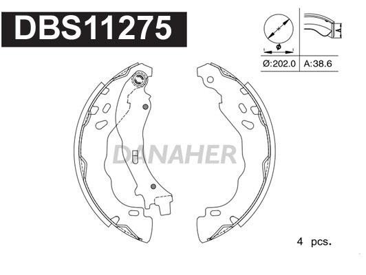Danaher DBS11275 Bremsbackensatz DBS11275: Kaufen Sie zu einem guten Preis in Polen bei 2407.PL!
