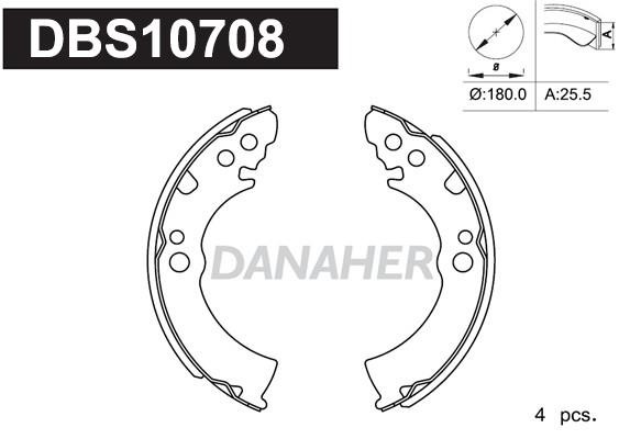 Danaher DBS10708 Bremsbackensatz DBS10708: Kaufen Sie zu einem guten Preis in Polen bei 2407.PL!