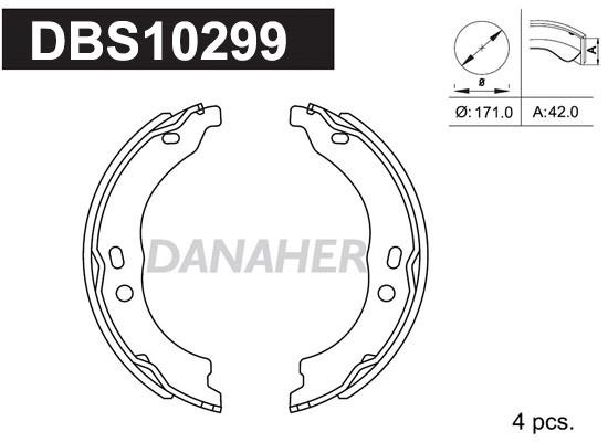 Danaher DBS10299 Parking brake shoes DBS10299: Buy near me in Poland at 2407.PL - Good price!