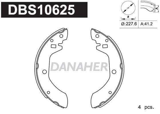 Danaher DBS10625 Brake shoe set DBS10625: Buy near me in Poland at 2407.PL - Good price!