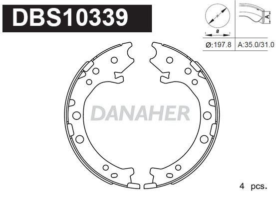 Danaher DBS10339 Колодки тормозные стояночного тормоза DBS10339: Отличная цена - Купить в Польше на 2407.PL!