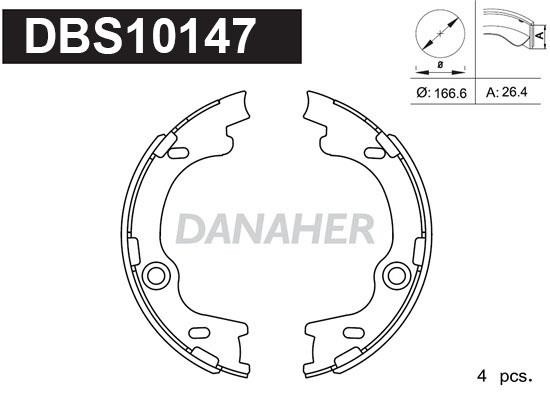 Danaher DBS10147 Колодки тормозные стояночного тормоза DBS10147: Отличная цена - Купить в Польше на 2407.PL!
