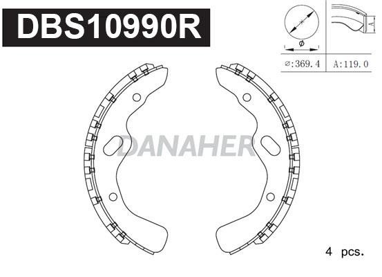 Danaher DBS10990R Колодки тормозные барабанные, комплект DBS10990R: Отличная цена - Купить в Польше на 2407.PL!