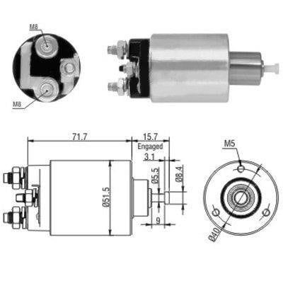 We Parts 471480182 Solenoid switch, starter 471480182: Buy near me in Poland at 2407.PL - Good price!