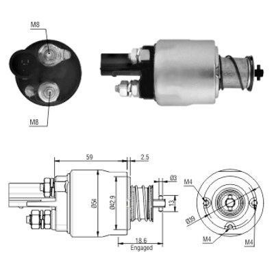 We Parts 471480126 Solenoid switch, starter 471480126: Buy near me in Poland at 2407.PL - Good price!