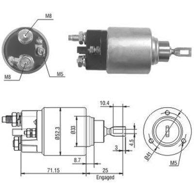 We Parts 471480153 Solenoid switch, starter 471480153: Buy near me in Poland at 2407.PL - Good price!