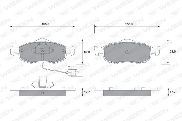 Ween 151-1291 Тормозные колодки дисковые, комплект 1511291: Купить в Польше - Отличная цена на 2407.PL!