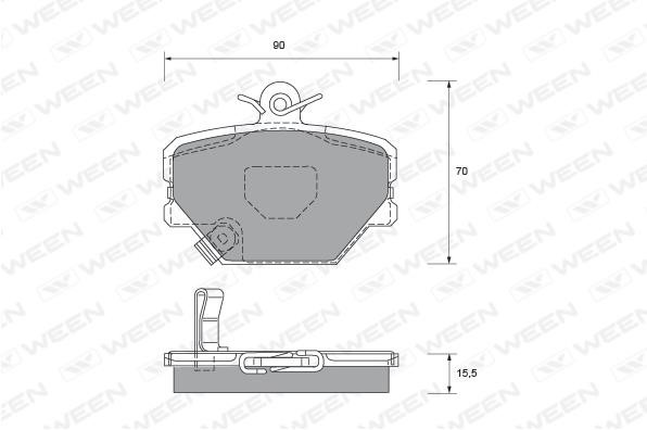 Ween 151-1818 Brake Pad Set, disc brake 1511818: Buy near me in Poland at 2407.PL - Good price!