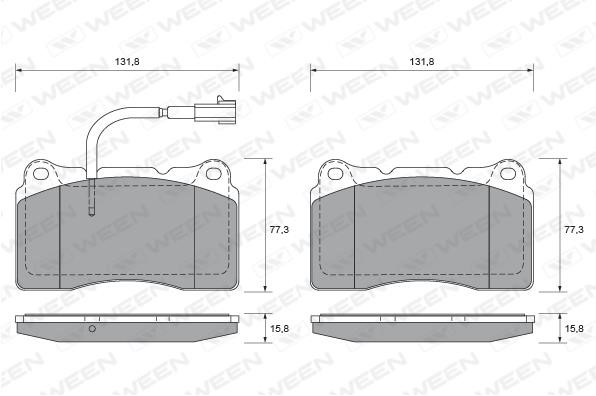 Ween 151-1706 Brake Pad Set, disc brake 1511706: Buy near me in Poland at 2407.PL - Good price!