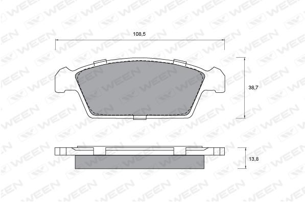 Ween 151-1166 Brake Pad Set, disc brake 1511166: Buy near me in Poland at 2407.PL - Good price!