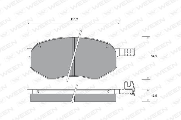 Ween 151-1577 Brake Pad Set, disc brake 1511577: Buy near me in Poland at 2407.PL - Good price!